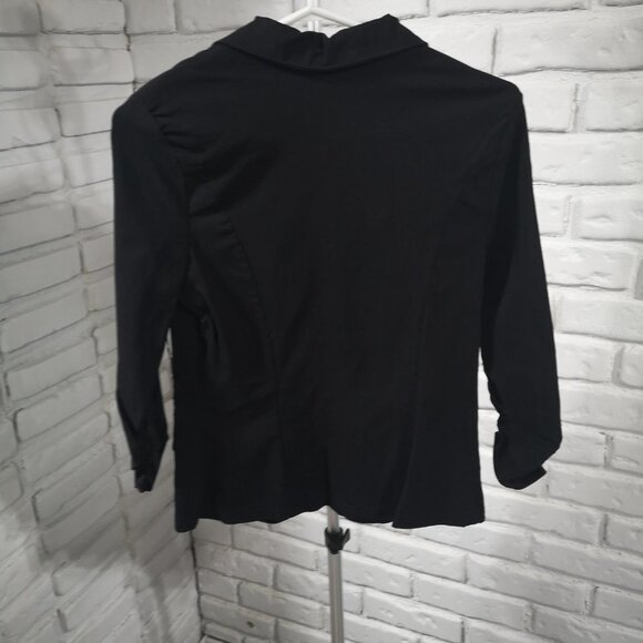 NWT Eclipse Ladies Size Medium Black Fitted Fully Lined Blazer - Picture 2 of 11